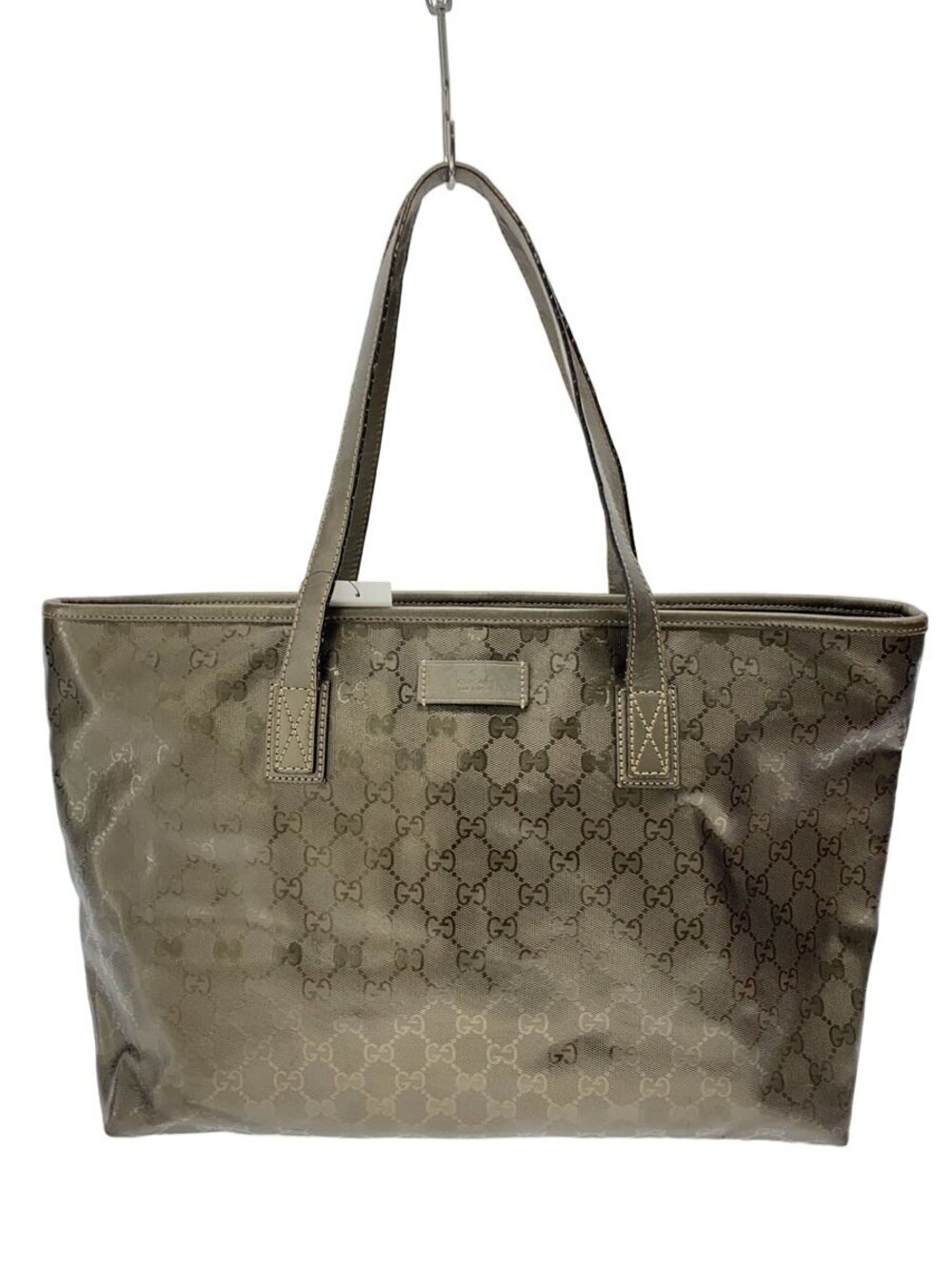 Gucci GG Imprime Joy tote bag metallic gray coated leather
